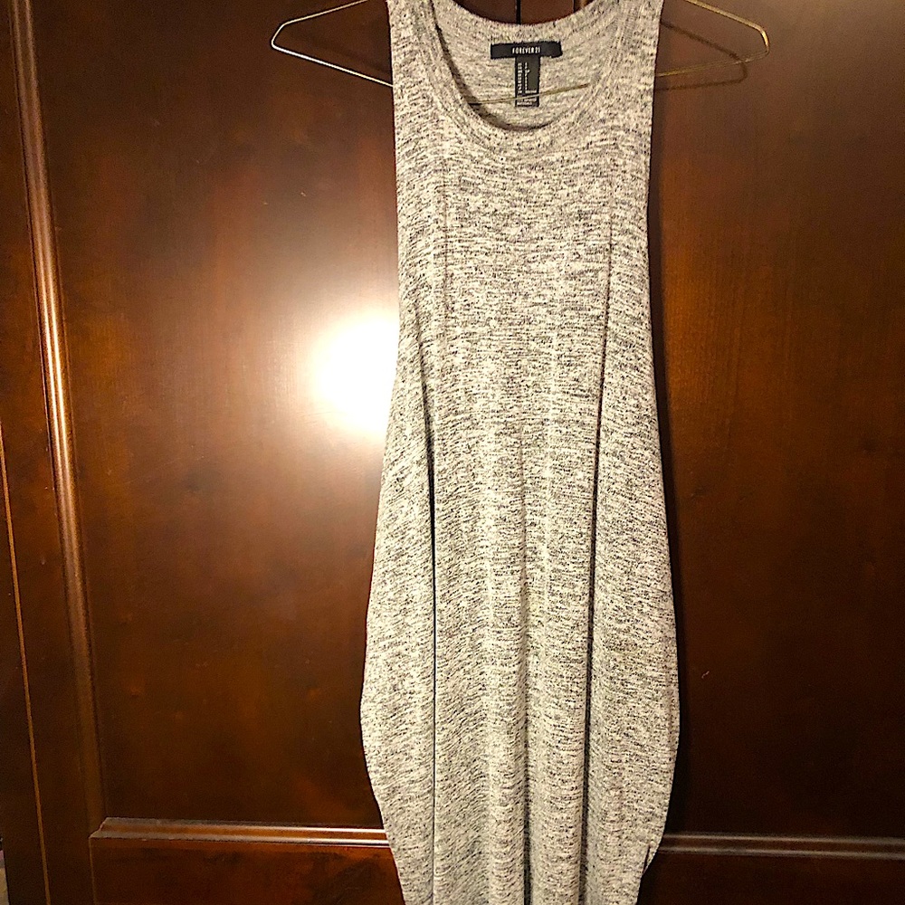 EUC Forever 21 Heather Gray Jersey Dress (adult size small)